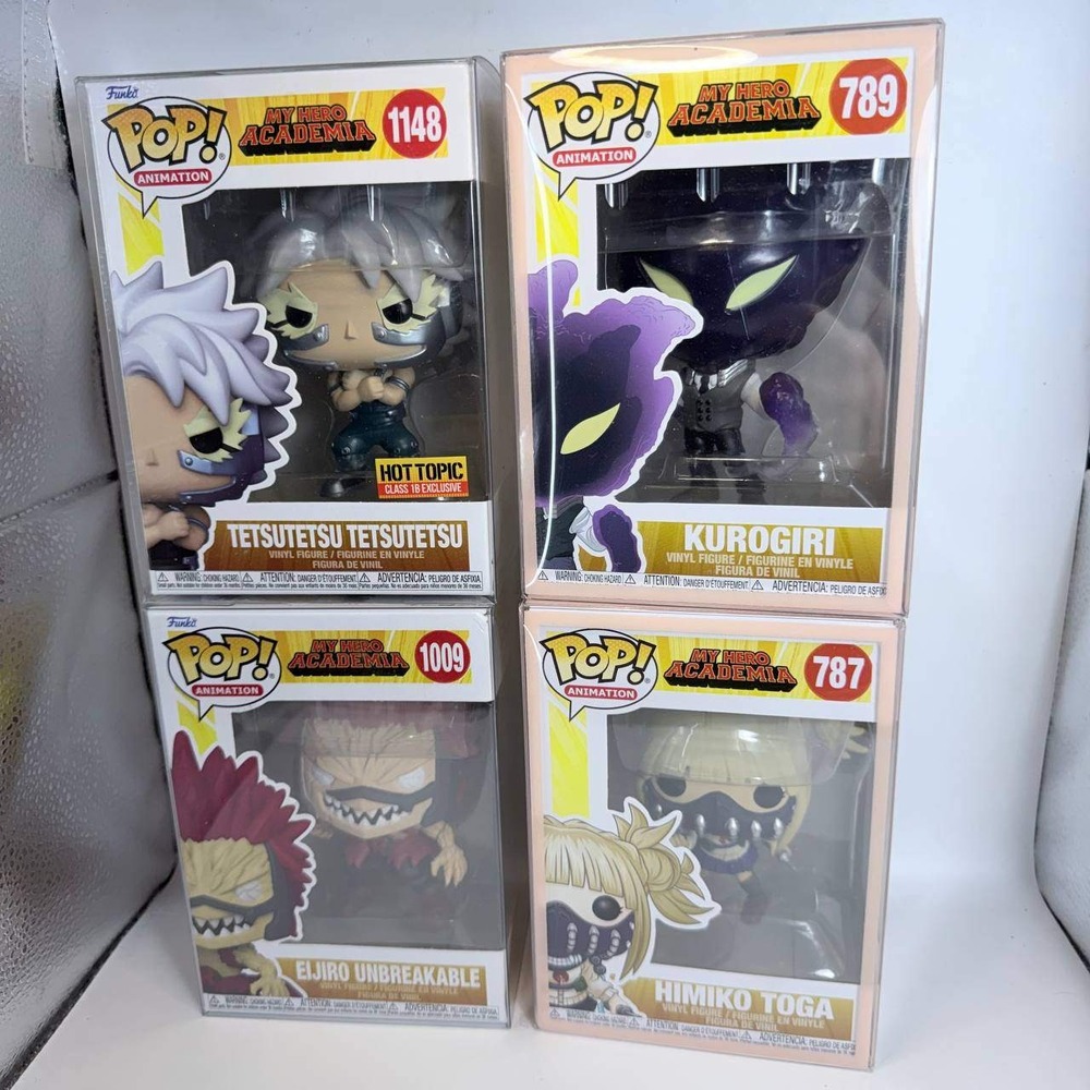 Funko Pop My Hero Academia Lot of 4 Tetsutetsu Kurogiri Eijiro Himiko Toga